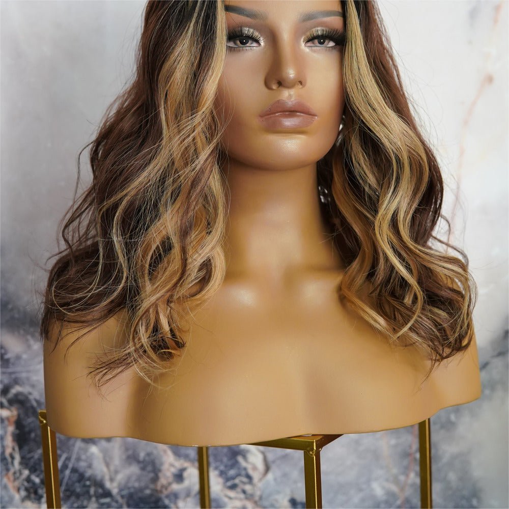 LUCY Mocha 16&quot; Lace Front Wig - Milk &amp; Honey Wigs