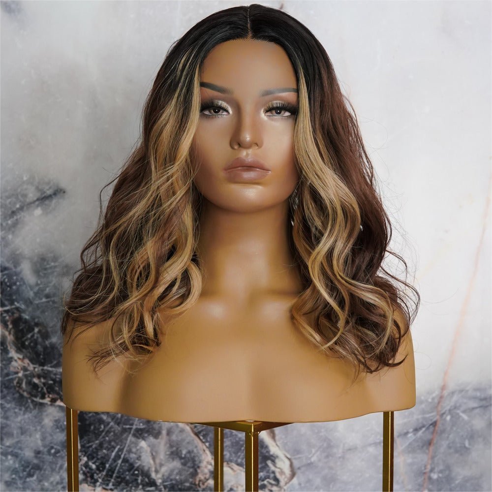 LUCY Mocha 16&quot; Lace Front Wig - Milk &amp; Honey Wigs