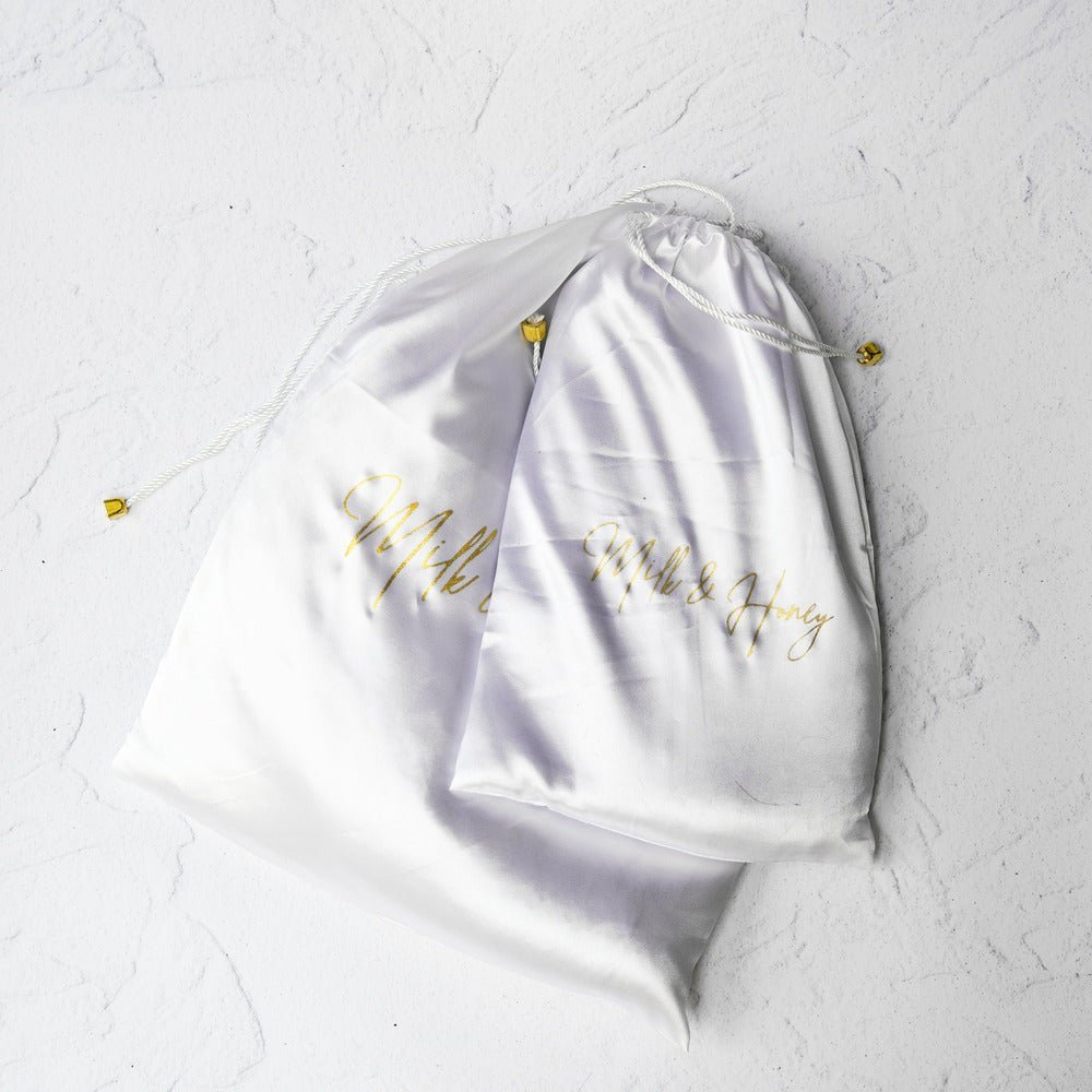 Luxe Satin Care Bag - Milk & Honey Wigs