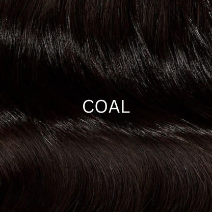 coal shade 1B tape-in human hair extensions | Milk &amp; Honey Wigs
