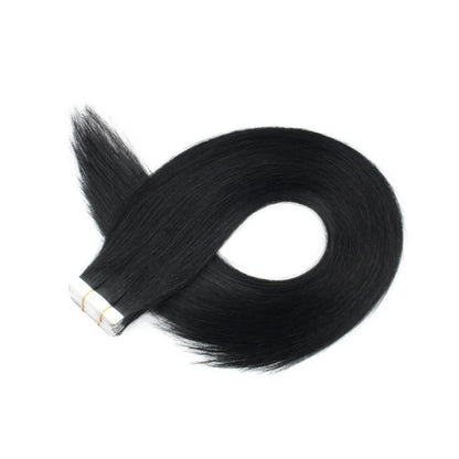 jet black shade 1 tape-in human hair extensions, 100g | Milk &amp; Honey Wigs