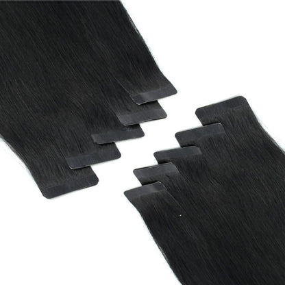 jet black shade 1 tape-in human hair extensions, 100g | Milk &amp; Honey Wigs