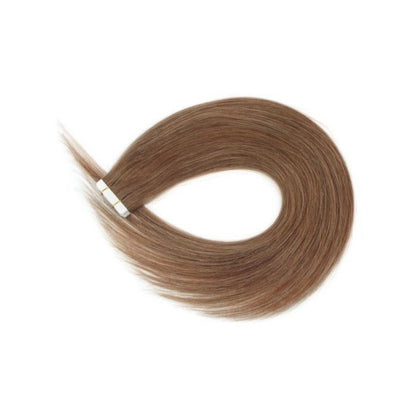 medium brown shade 6 tape-in human hair extensions, 100g | Milk &amp; Honey Wigs