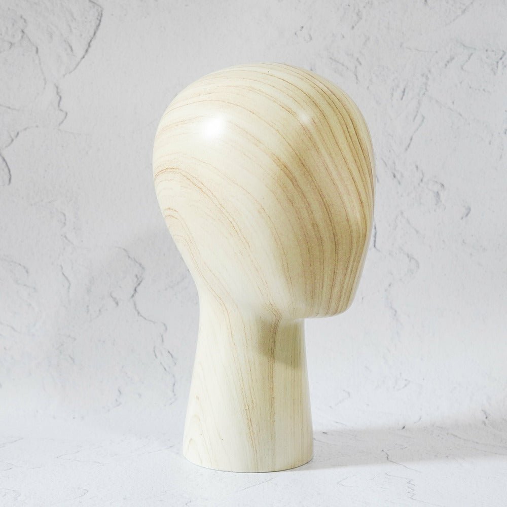 Luxe Wood Finish Wig Stand - Milk &amp; Honey Wigs