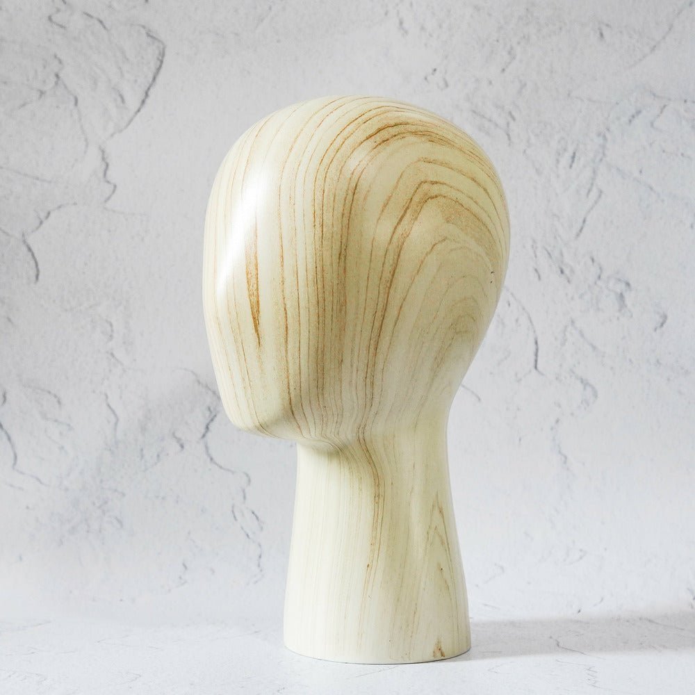 Luxe Wood Finish Wig Stand - Milk &amp; Honey Wigs