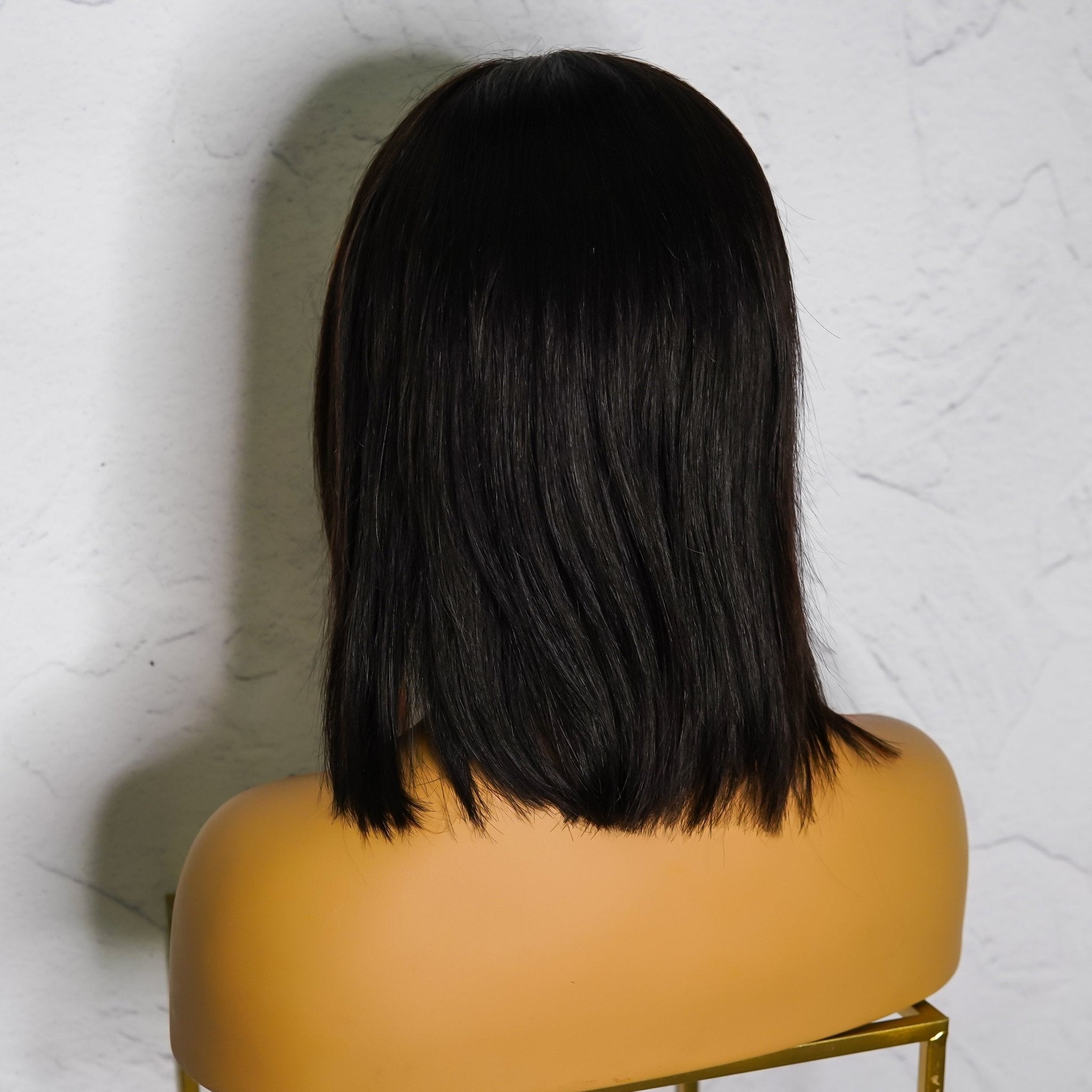 MADDIE Black Human Hair Lace Front Wig - Milk & Honey Wigs