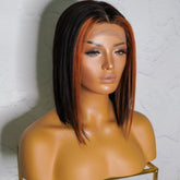 MADDIE Black Human Hair Lace Front Wig - Milk & Honey Wigs