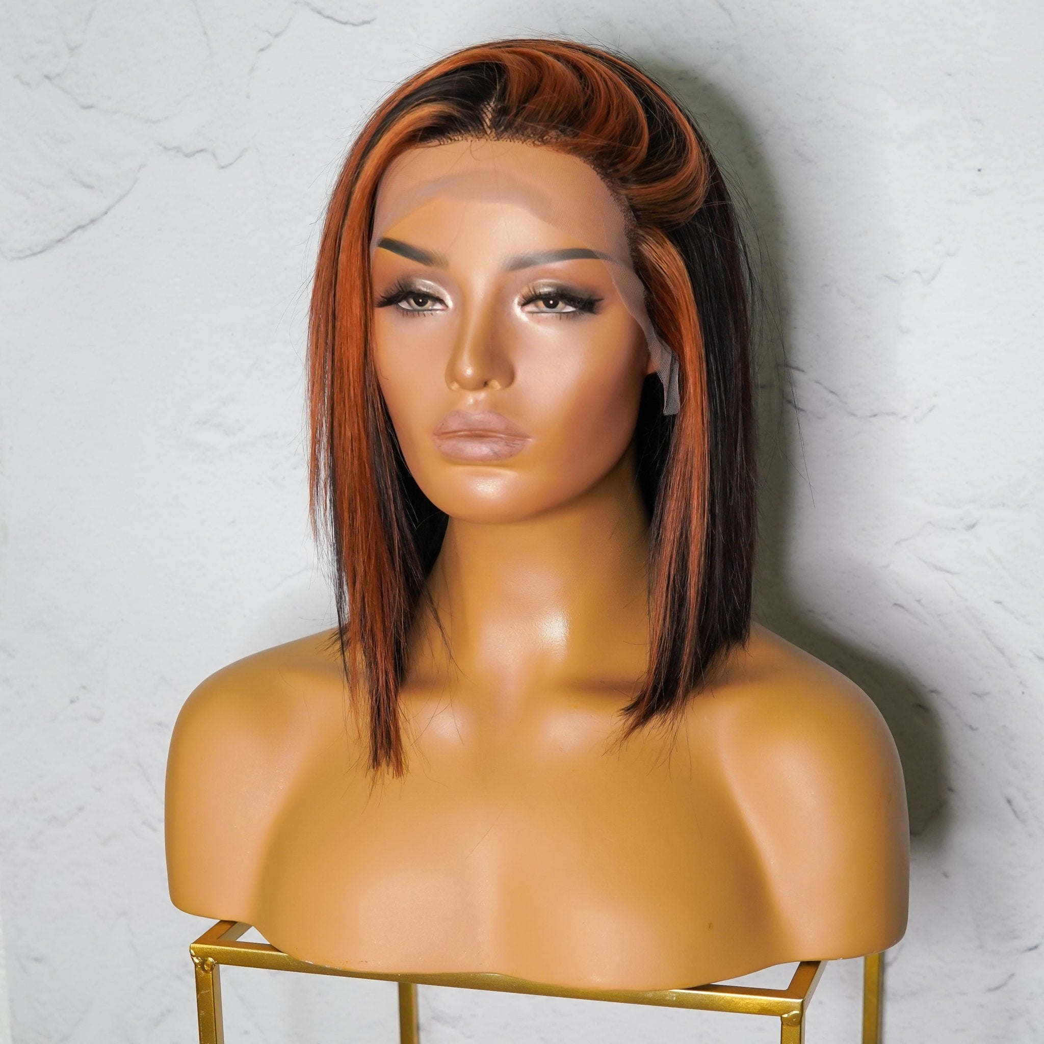 MADDIE Black Human Hair Lace Front Wig - Milk & Honey Wigs