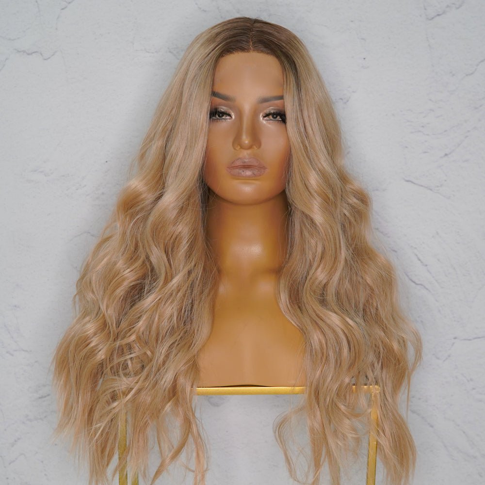 Blonde h.d cream ombre lace front store wig