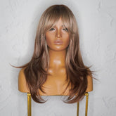 MATILDA Ombre Brown Fringe Wig - Milk & Honey Wigs