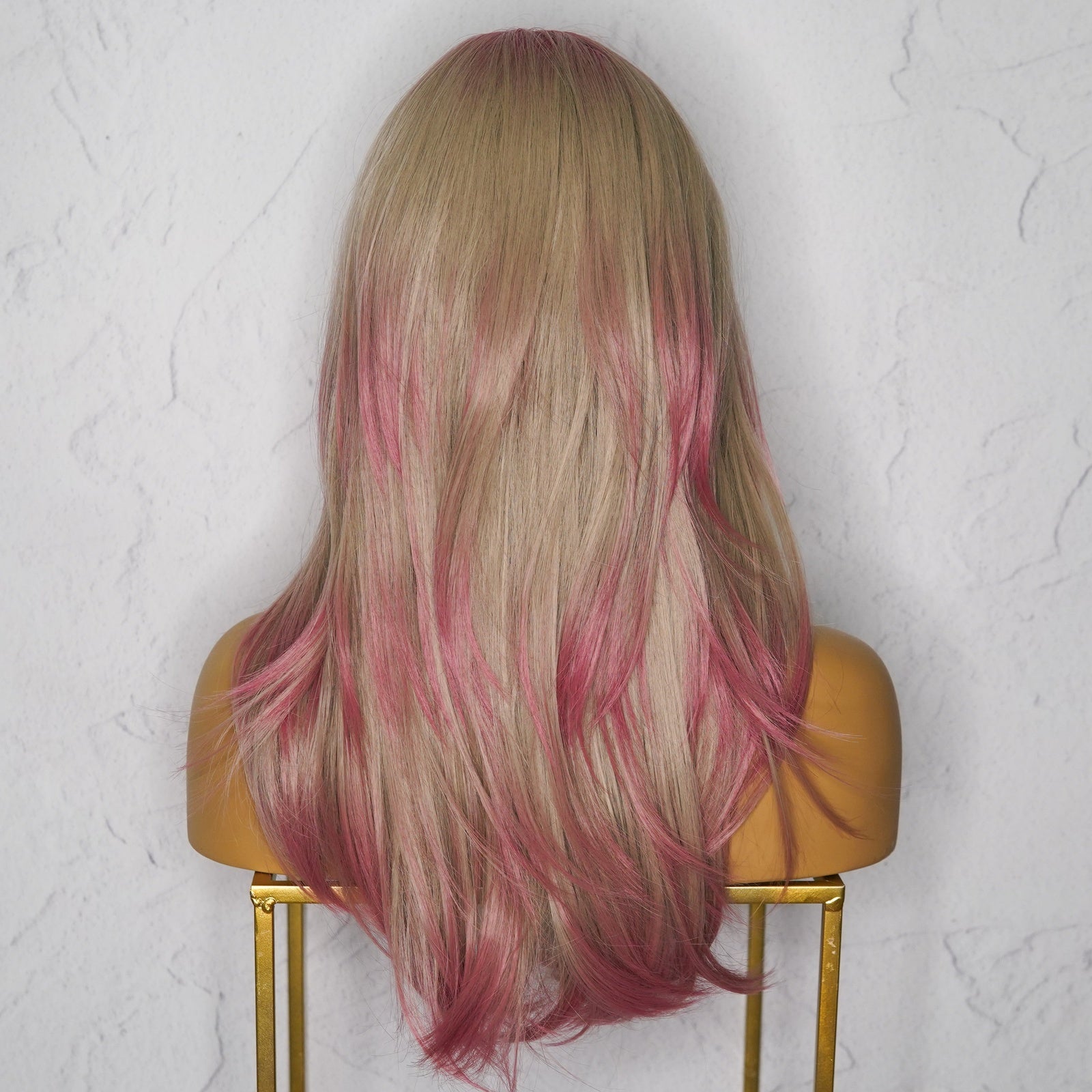 MATILDA Ombre Pink Fringe Wig - Milk &amp; Honey Wigs