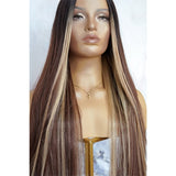 MEGAN MOCHA 30" Lace Front Wig - Milk & Honey