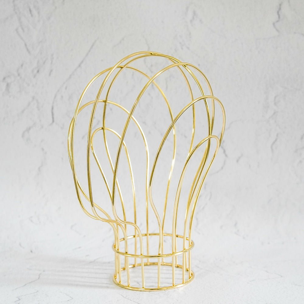 Metal Wig Stand - Gold - Milk &amp; Honey Wigs