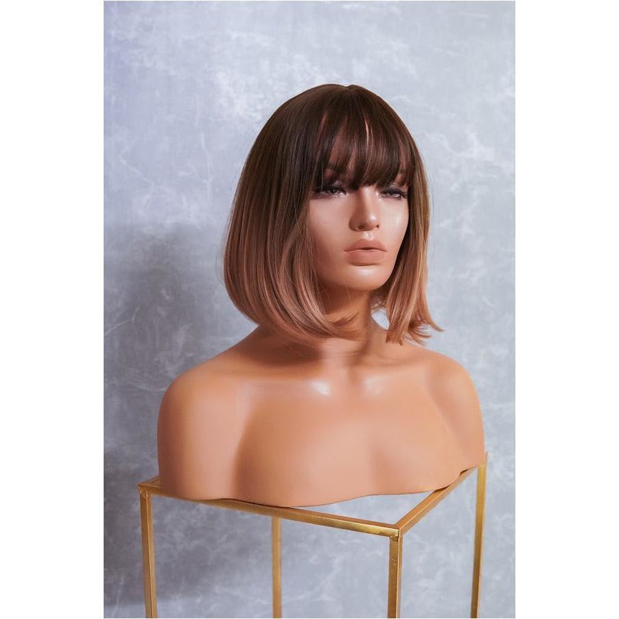 MIAH Ombre Fringe Bob Wig - Milk &amp; Honey Wigs