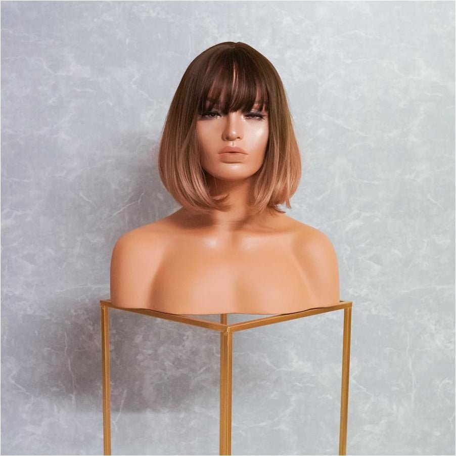 MIAH Ombre Fringe Bob Wig - Milk &amp; Honey Wigs