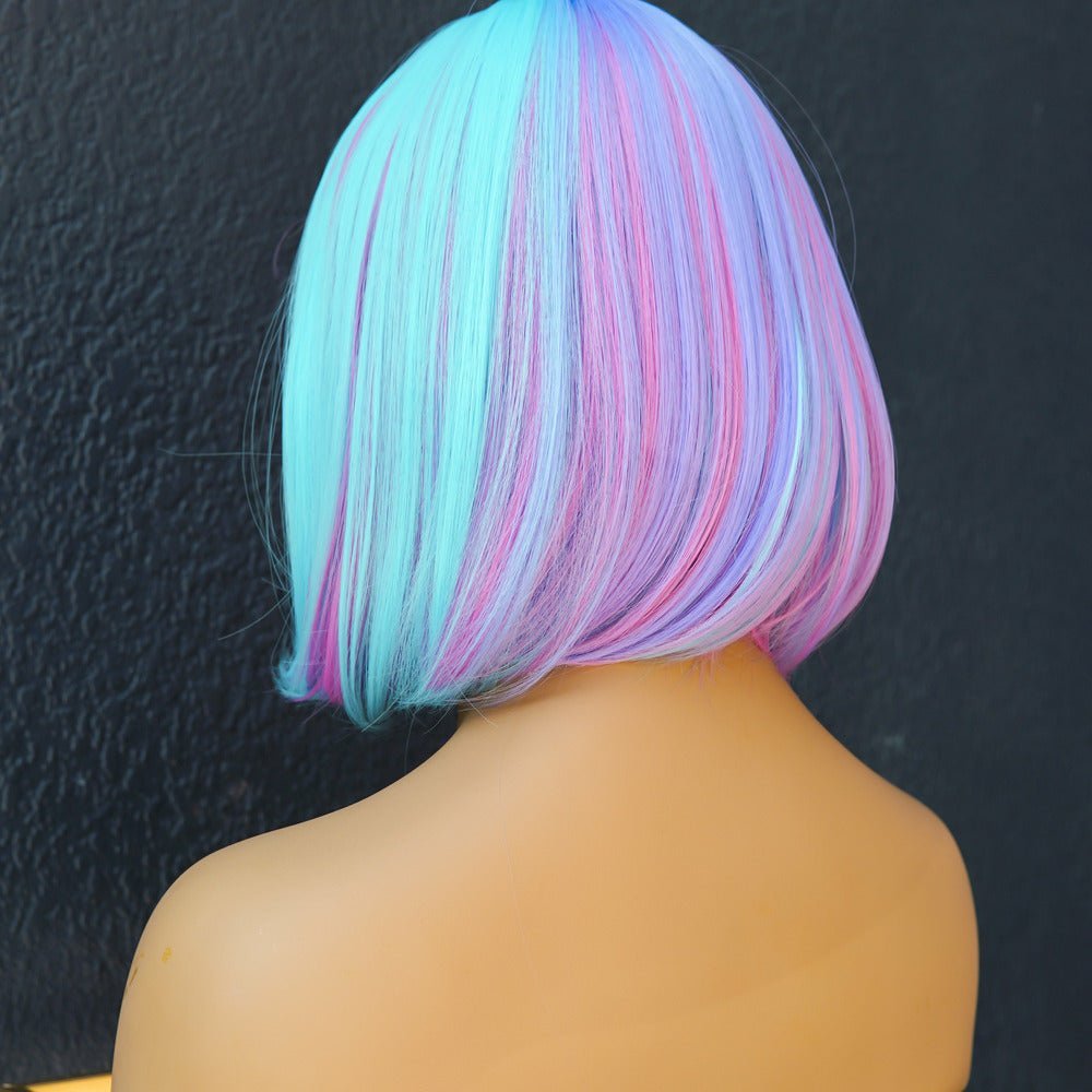 MIAH Rainbow Fringe Bob Wig - Milk &amp; Honey Wigs