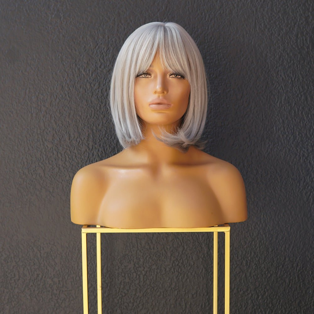 MIAH Silver Fringe Bob Wig - Milk &amp; Honey Wigs