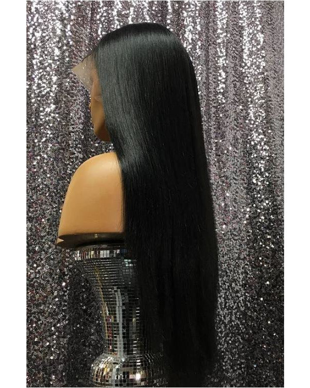 Michelle 22" Human Hair Lace Front Wig - Milk & Honey
