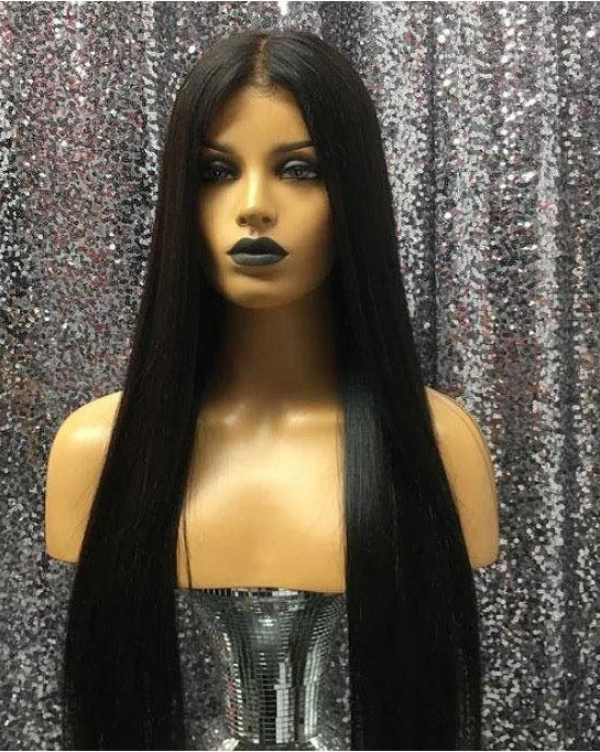 Michelle 22" Human Hair Lace Front Wig - Milk & Honey