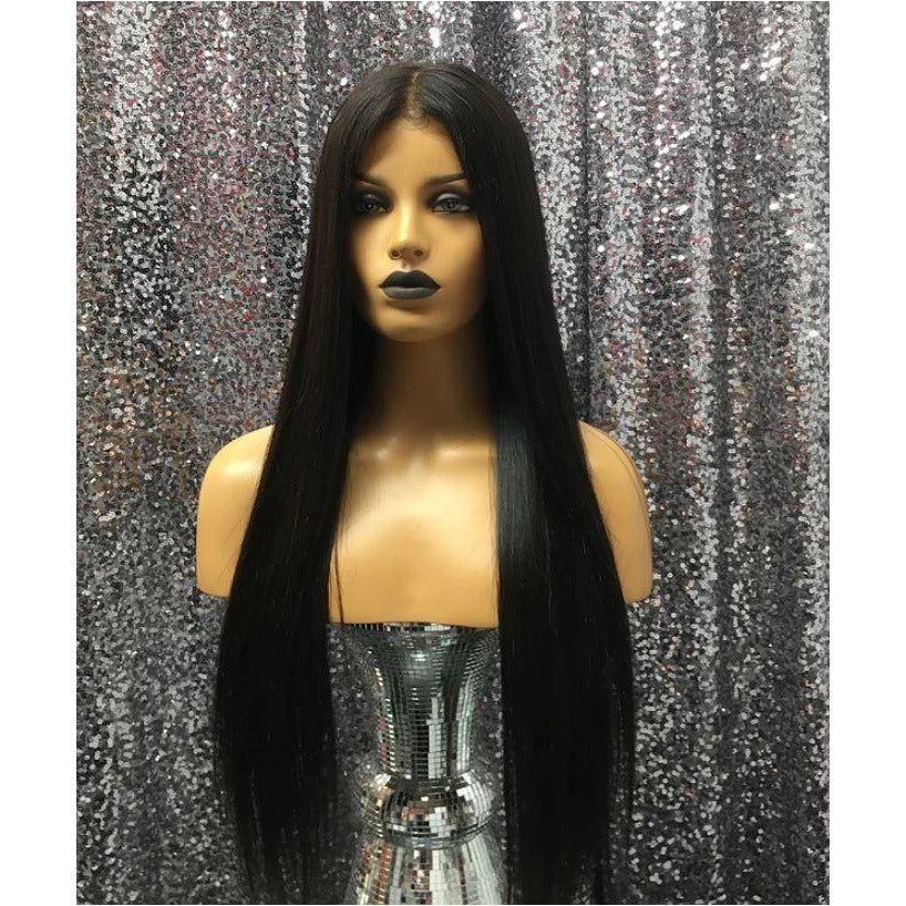 Michelle 22" Human Hair Lace Front Wig - Milk & Honey
