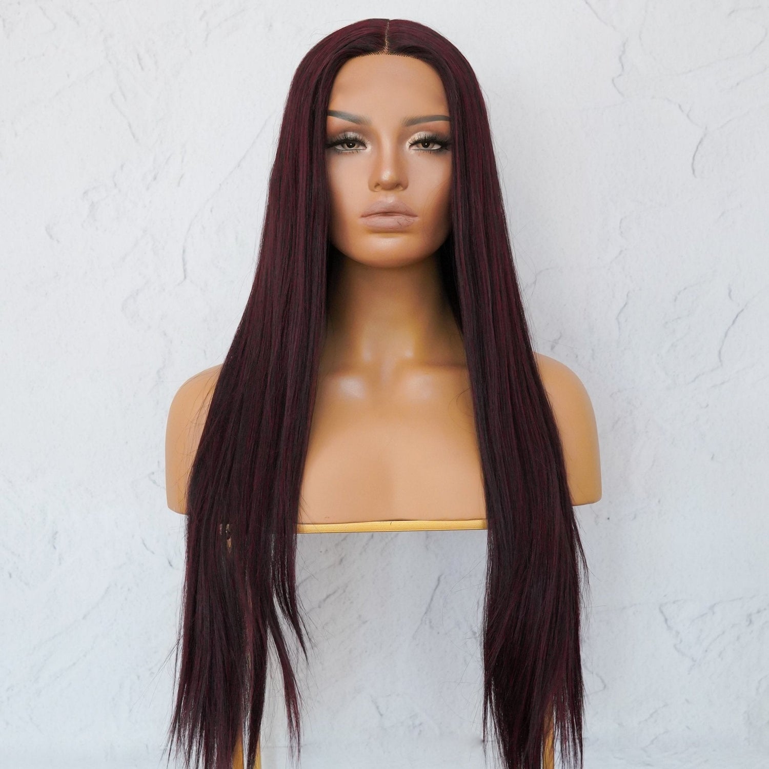 MICHELLE Burgundy Lace Front Wig - Milk &amp; Honey Wigs