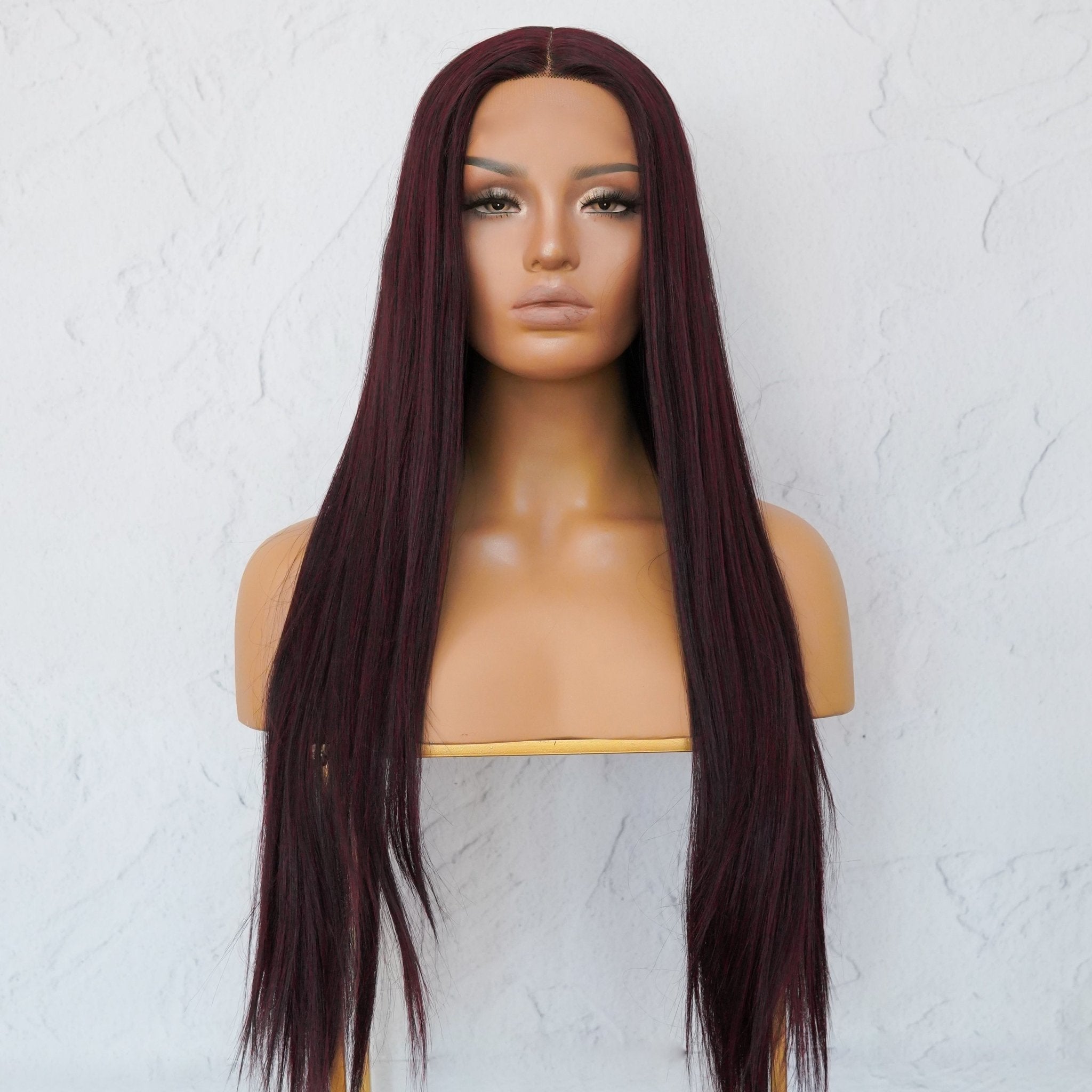 MICHELLE Burgundy Lace Front Wig - Milk &amp; Honey Wigs