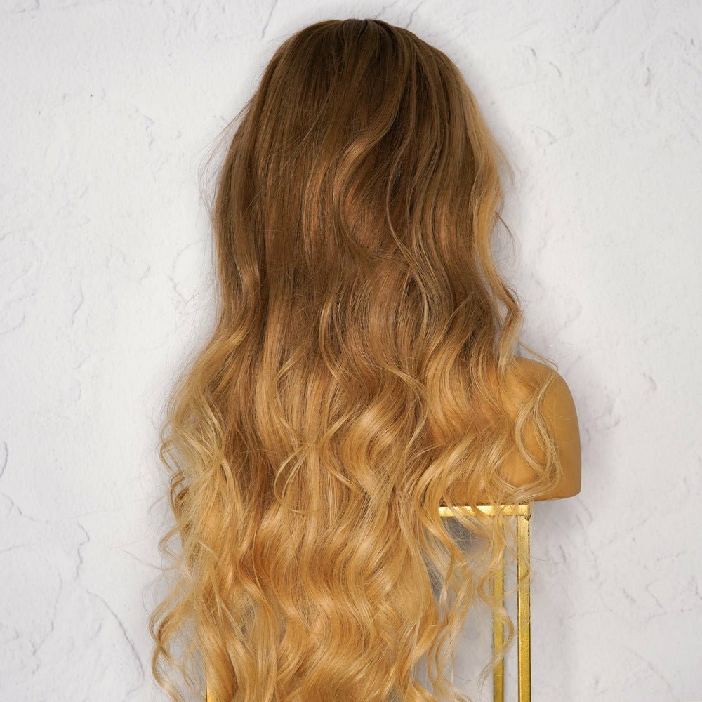 MILAN Dark Blonde Ombre Human Hair Lace Front Wig - Milk &amp; Honey Wigs