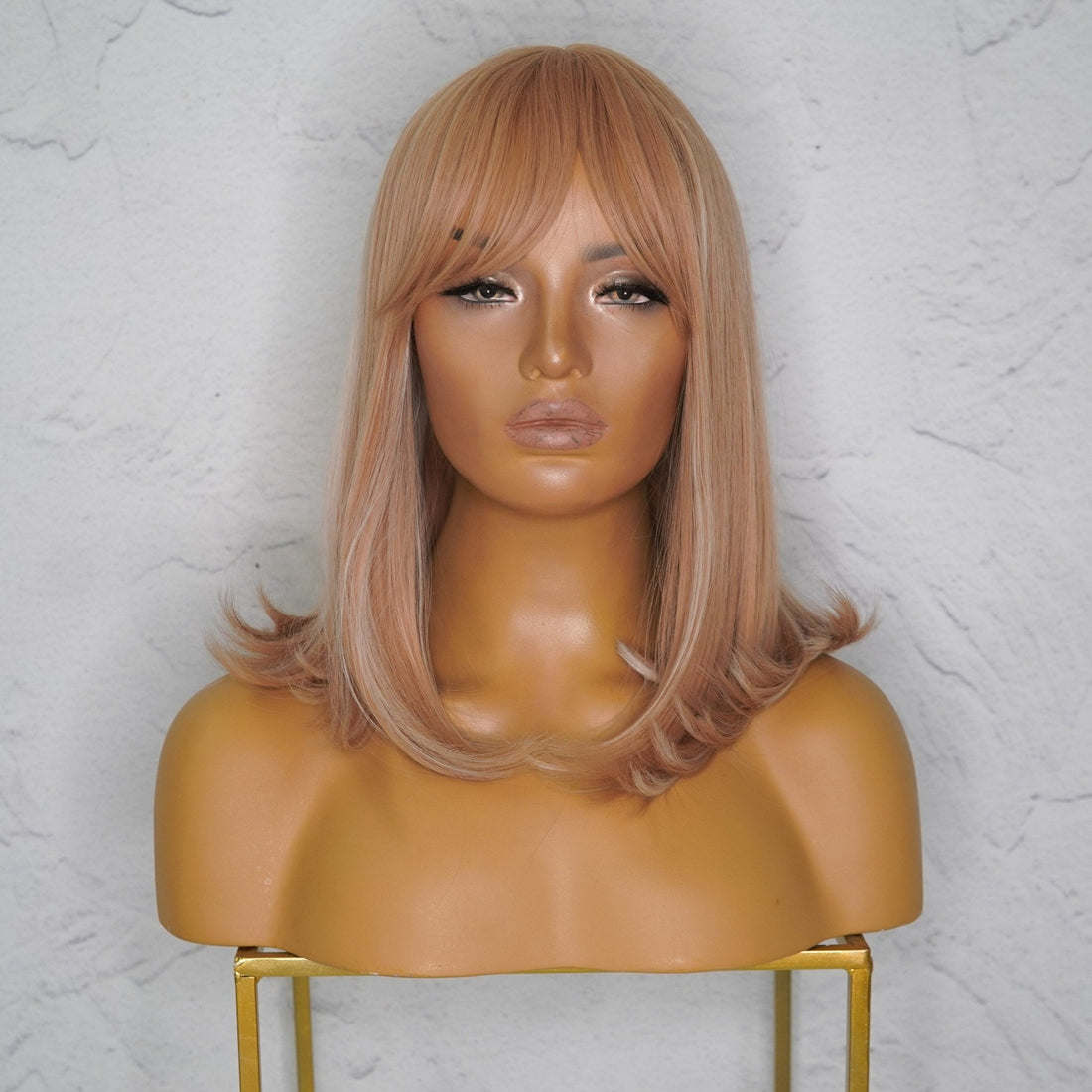 MIMI Strawberry Blonde Fringe Wig - Milk &amp; Honey Wigs