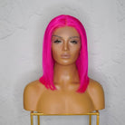 MINX Neon Pink Human Hair Lace Front Wig - Milk & Honey Wigs