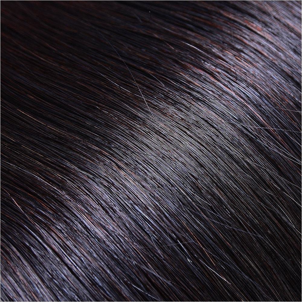 NATURAL BLACK shade 1B human hair clip-in hair extensions | Milk &amp; Honey Wigs