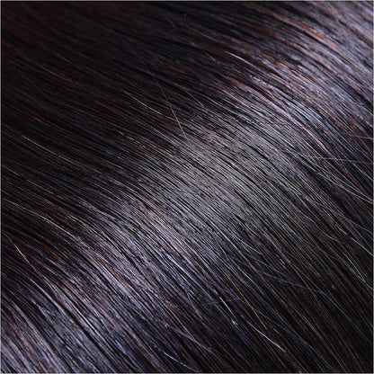 NATURAL BLACK shade 1B human hair clip-in hair extensions | Milk &amp; Honey Wigs
