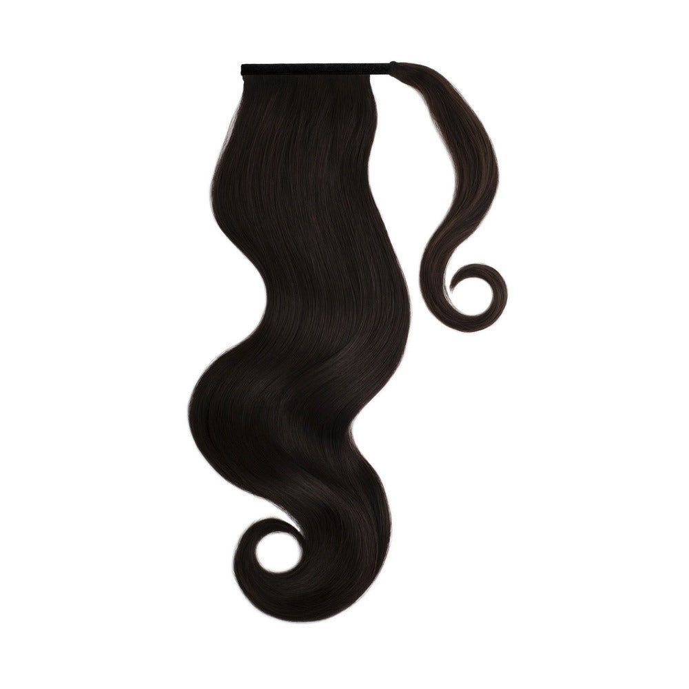 NATURAL BLACK Remy Human Hair Ponytail - Milk &amp; Honey Wigs