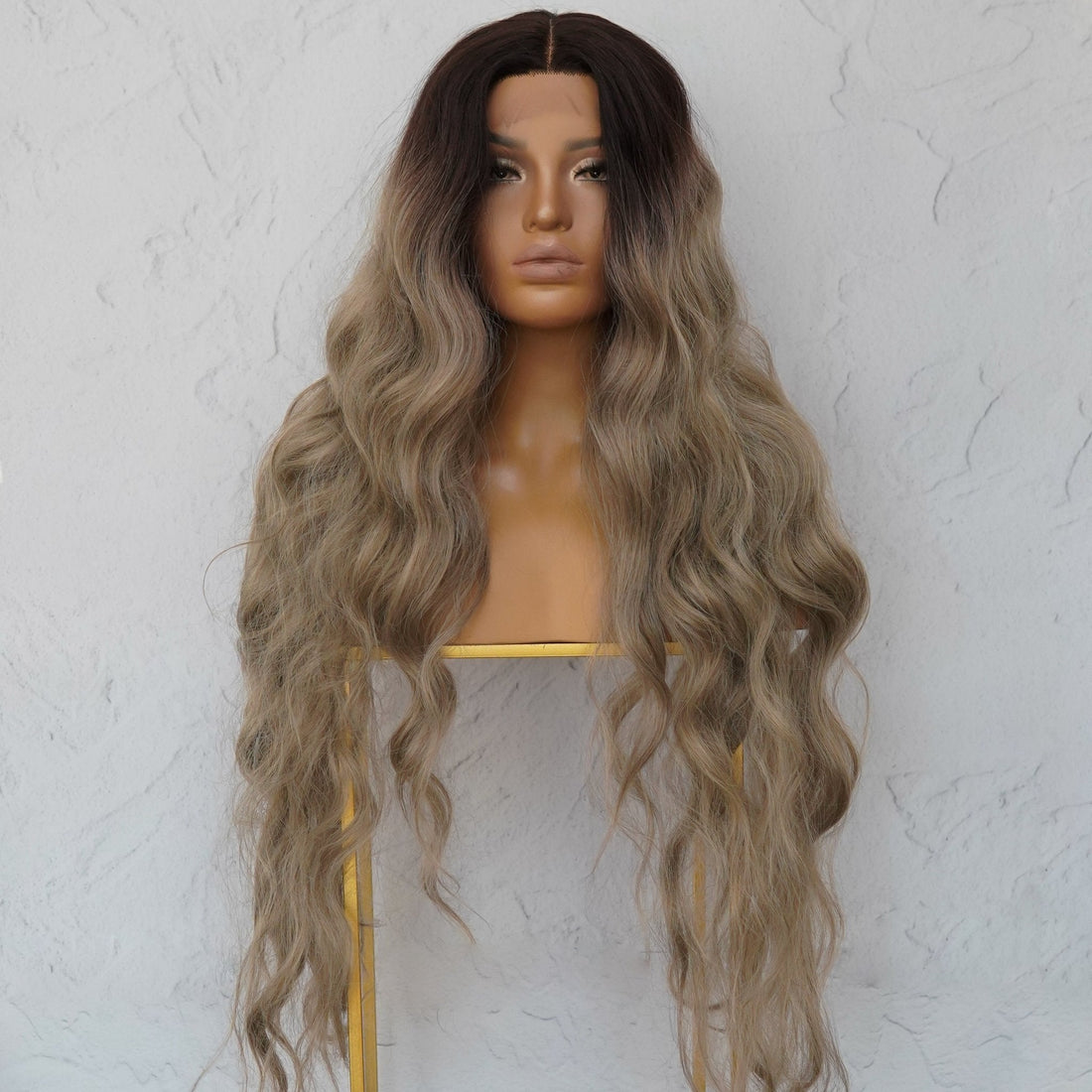 NERA Ombre Ash Blonde 30&quot; Lace Front Wig - Milk &amp; Honey Wigs