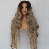 NERA Ombre Ash Blonde 30" Lace Front Wig - Milk & Honey Wigs