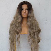 NERA Ombre Ash Blonde 30" Lace Front Wig - Milk & Honey Wigs