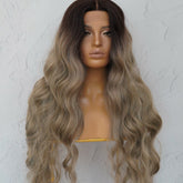 NERA Ombre Ash Blonde 30" Lace Front Wig - Milk & Honey Wigs