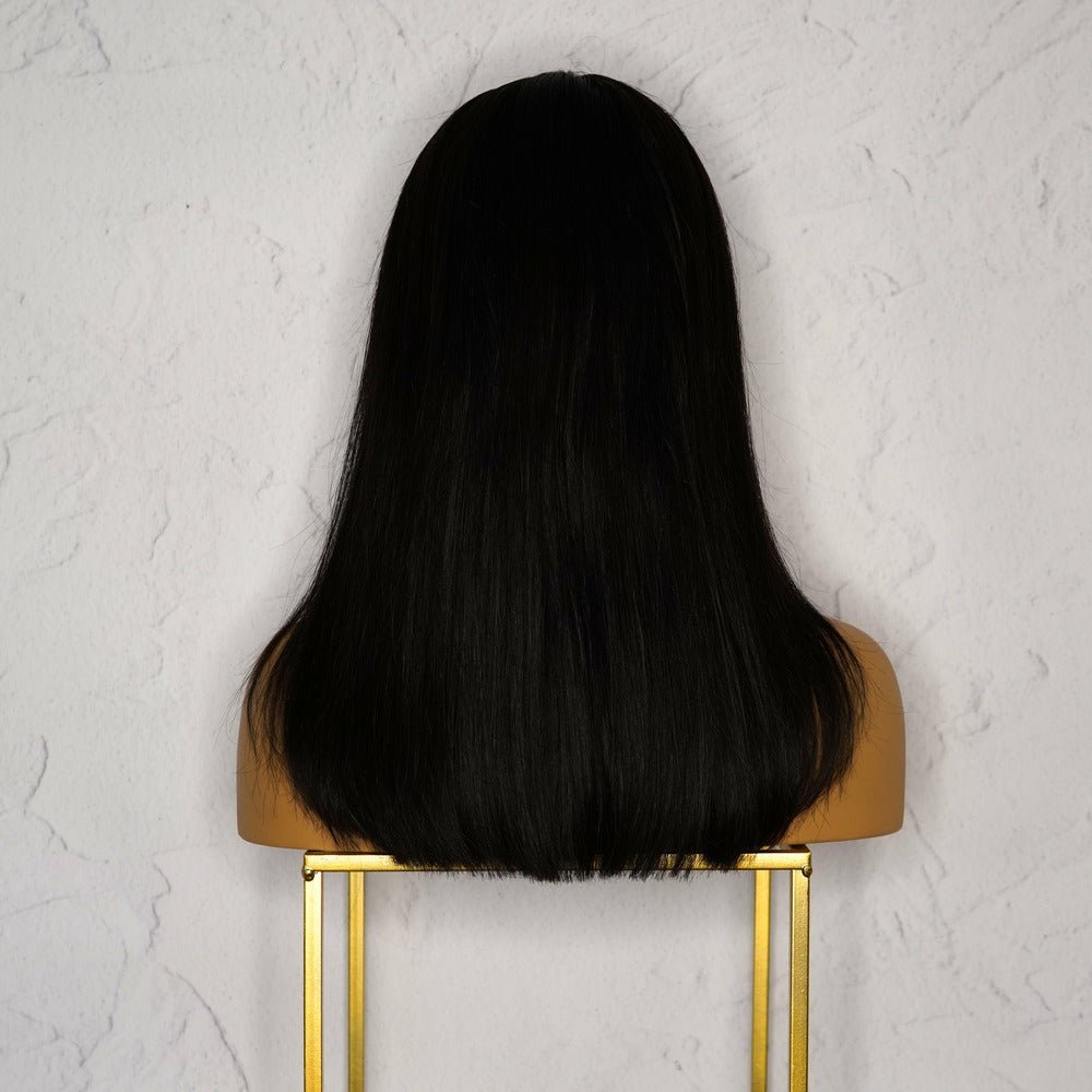 Nicole Black Human Hair Lace Front Wig - Milk &amp; Honey Wigs