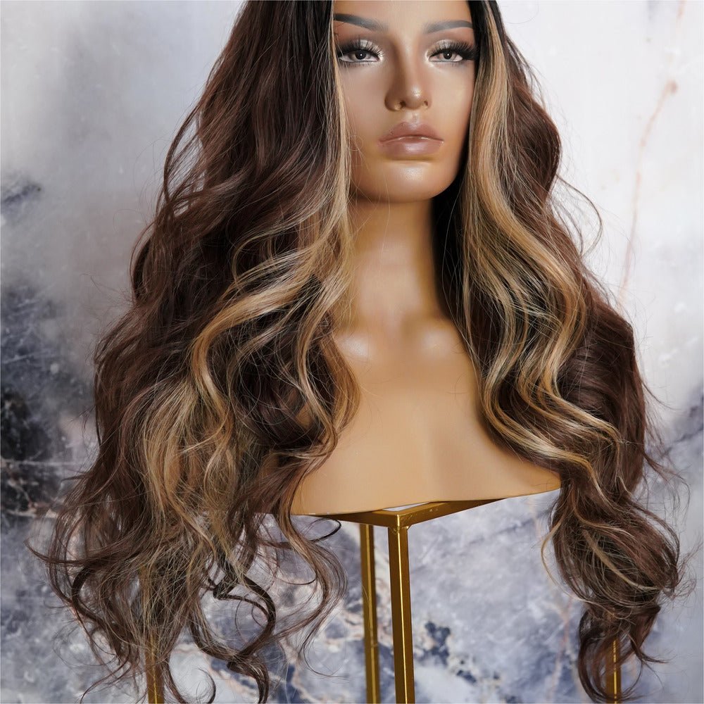 NIKKI MOCHA 30" Lace Front Wig - Milk & Honey
