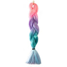 PASTEL PINK, PURPLE, BLUE GLITTER BRAID HAIR 24" - Milk & Honey Wigs