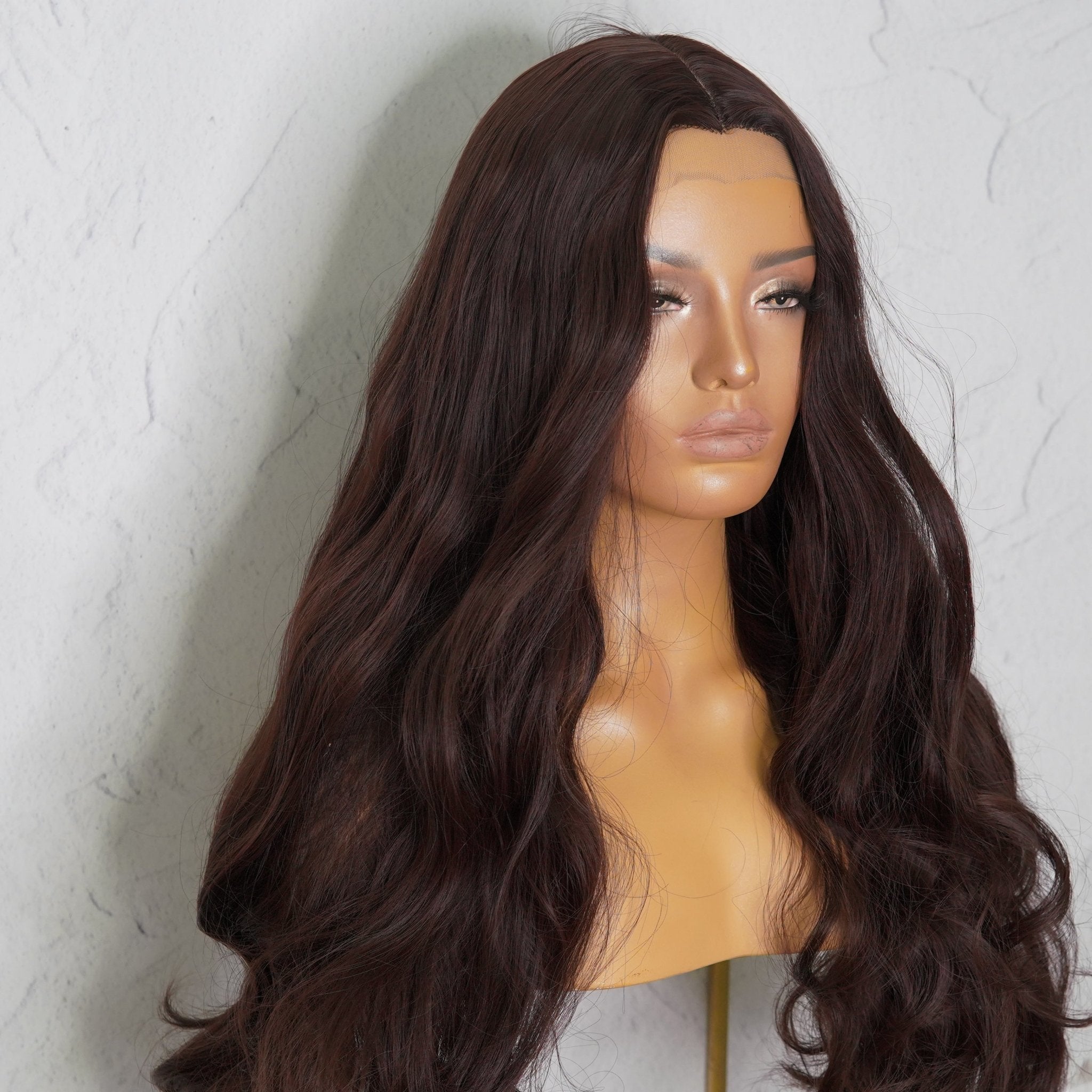 PAULA Dark Brown Lace Front Wig ** SAMPLE - Milk &amp; Honey Wigs