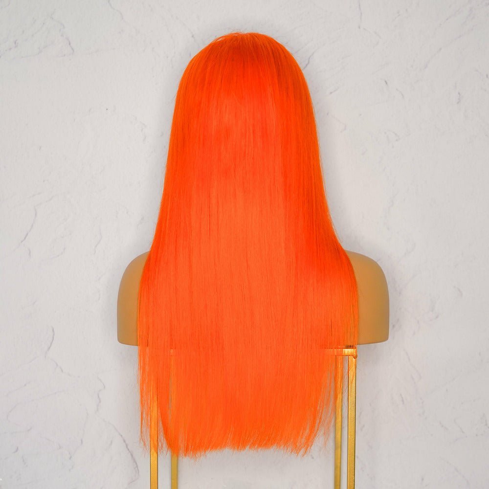 Peaches 2.0 Orange Human Hair Lace Front Wig - Milk &amp; Honey Wigs