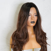 PETA Dark Brown Lace Front Wig - Milk & Honey Wigs