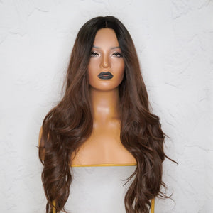 PETA Dark Brown Lace Front Wig - Milk & Honey