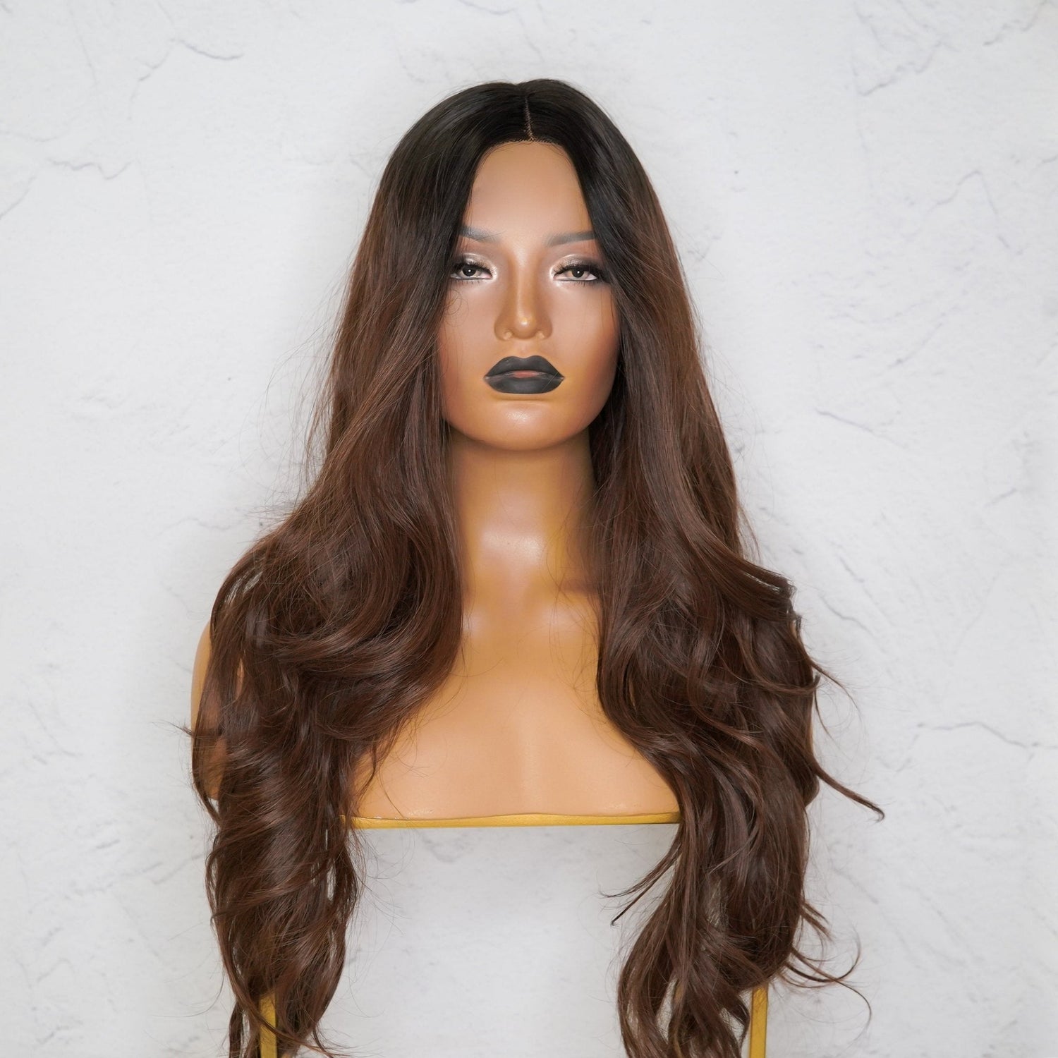 PETA Dark Brown Lace Front Wig - Milk &amp; Honey Wigs
