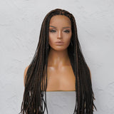 PHOENIX BROWN Braided 26" Lace Front Wig - Milk & Honey