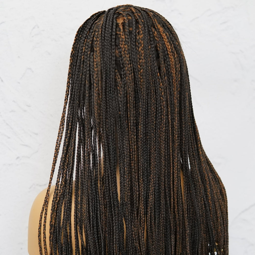 PHOENIX BROWN Braided 26" Lace Front Wig - Milk & Honey