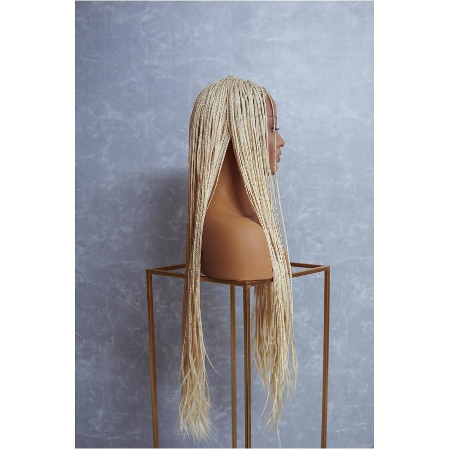 PHOENIX Ice Blonde Braided 26" Lace Front Wig - Milk & Honey