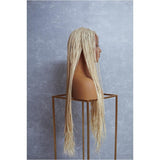 PHOENIX Ice Blonde Braided 26" Lace Front Wig - Milk & Honey