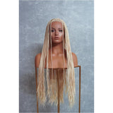PHOENIX Ice Blonde Braided 26" Lace Front Wig - Milk & Honey