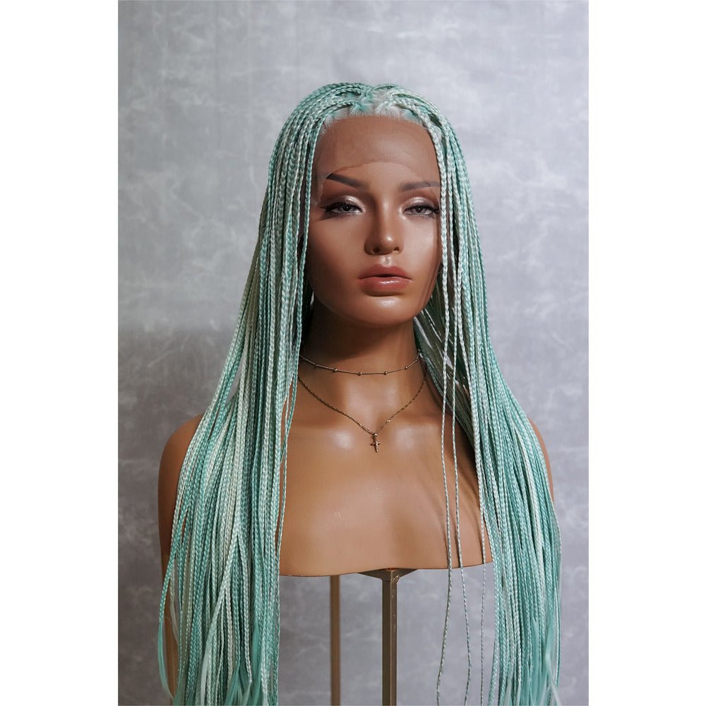 PHOENIX Mint Braided 26" Lace Front Wig - Milk & Honey Wigs